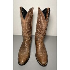 Vintage Dan Post Cowboy Western Boots Mens Size 10.5 EW